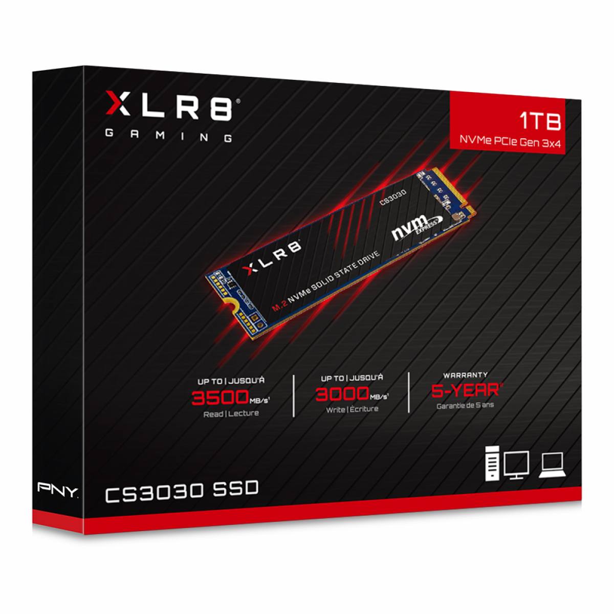 SSD PNY XLR8 CS3030 1TB NVMe Gen3x4